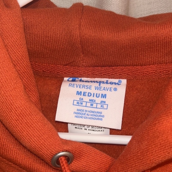Champion Orange Reverse Weave Hoodie - Picture 4 of 4